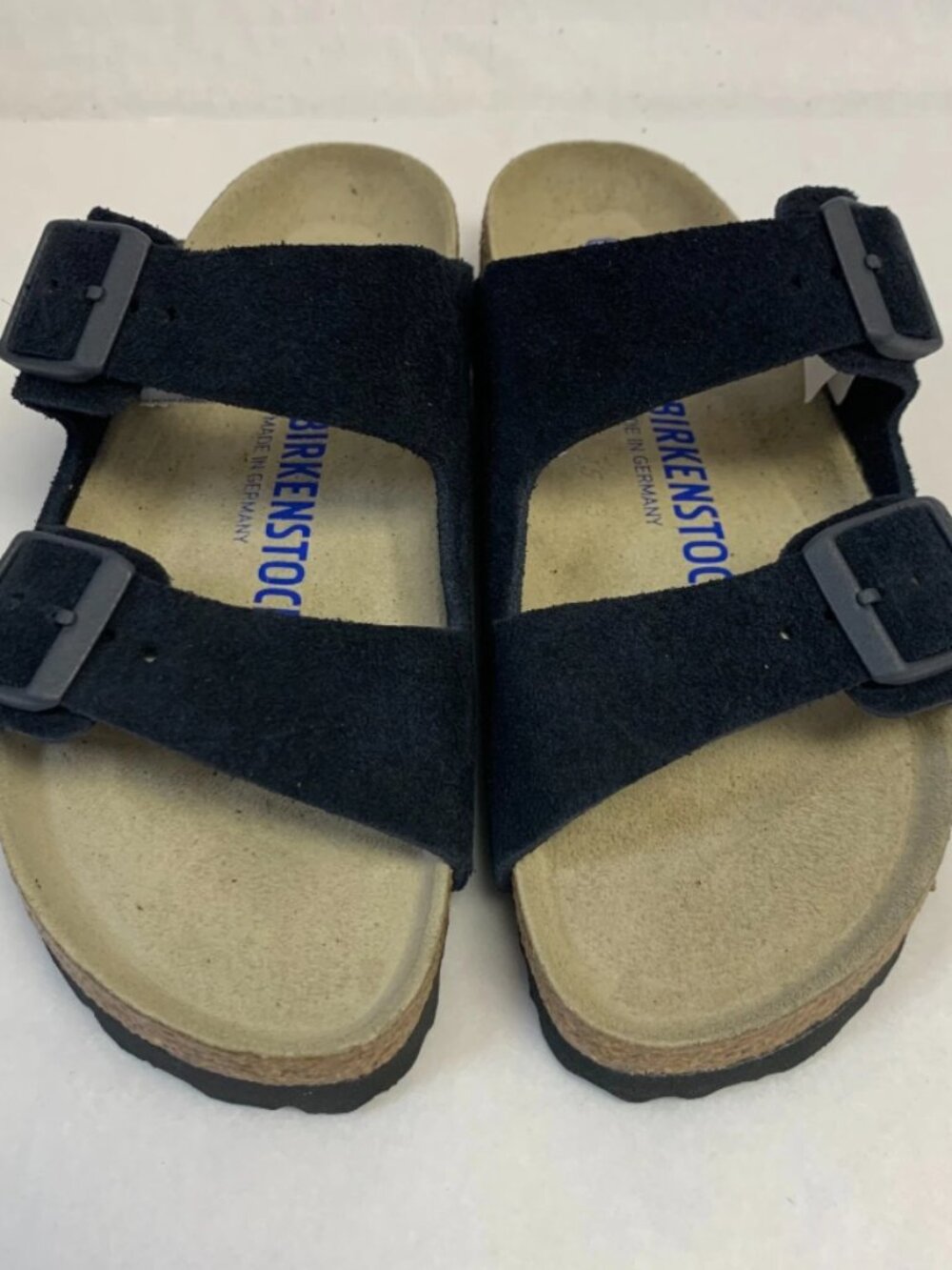 Birkenstock Arizona Midnight Suede Leather Soft Footbed Regular Width